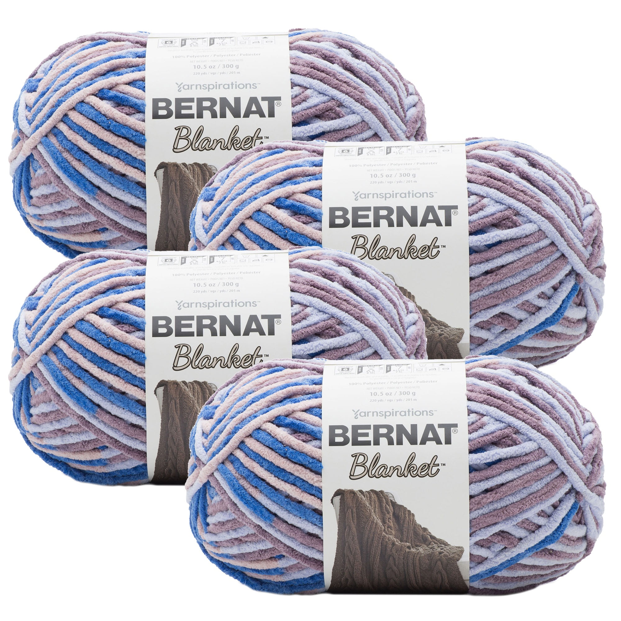 (Pack of 4) Bernat Blanket Big Ball Yarn-Dappled Showers