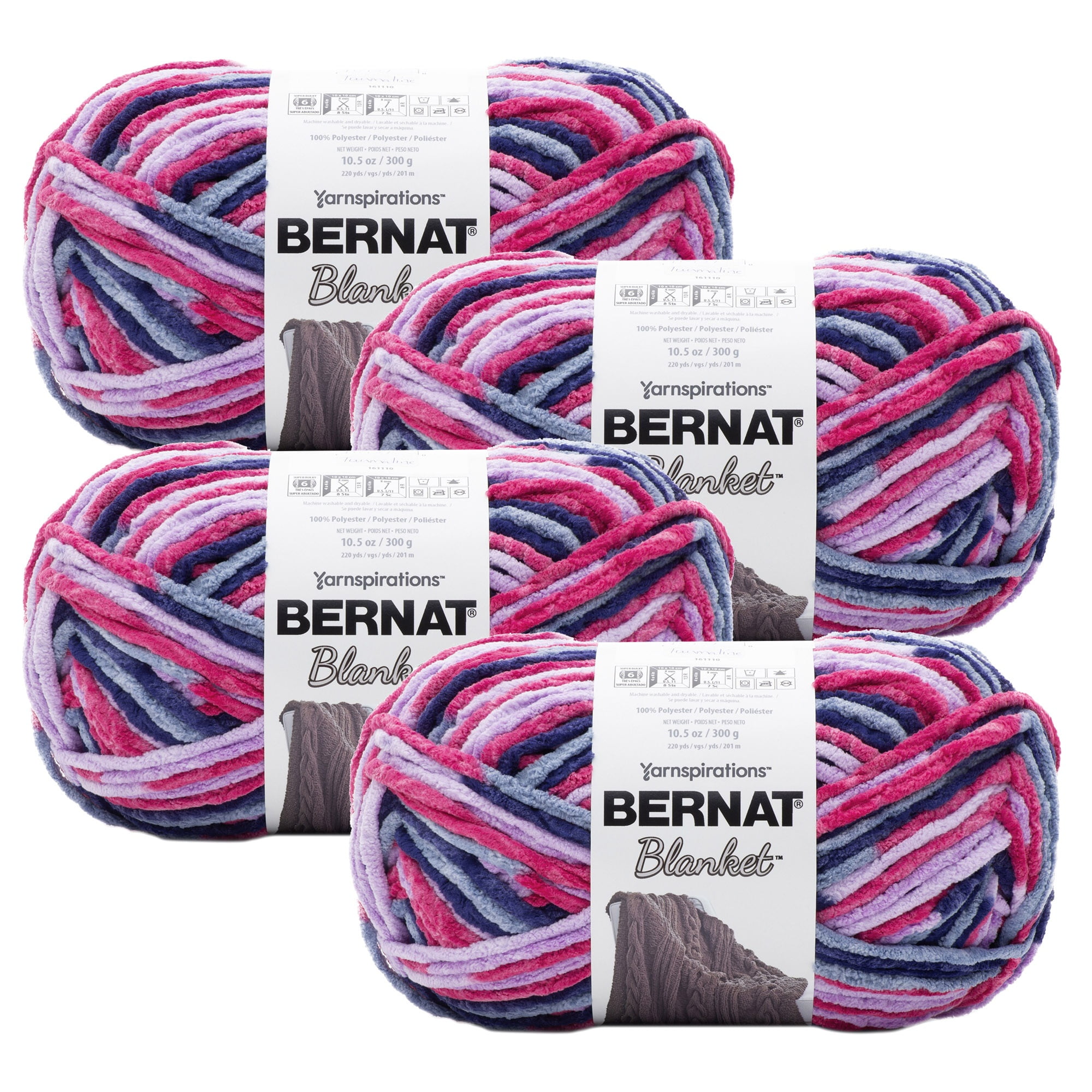 (Pack of 4) Bernat Blanket Big Ball Yarn-Tourmaline