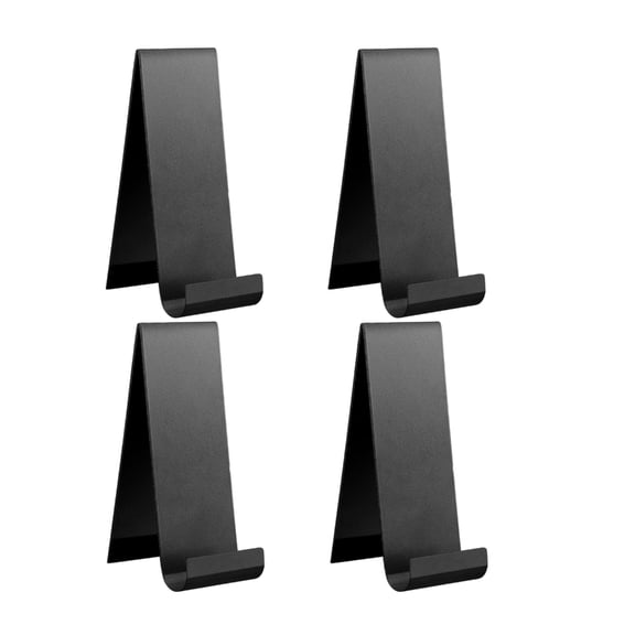 Pack of 4 Black Metal Brochure Display Holder Stand Vertical Organizers Portable for Flyers Magazines and Bill