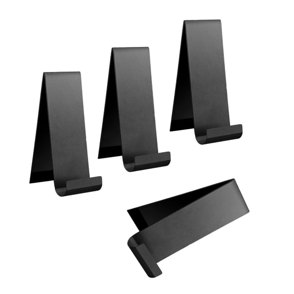Pack of 4 Black Metal Brochure Display Holder Stand Vertical Organizers Portable for Flyers Magazines and Bill