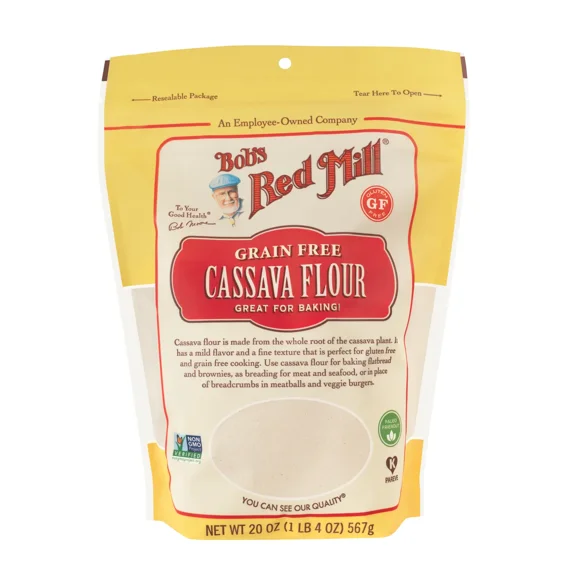 Pack of 4, Bobs Red Mill Cassava Flour, 20 oz