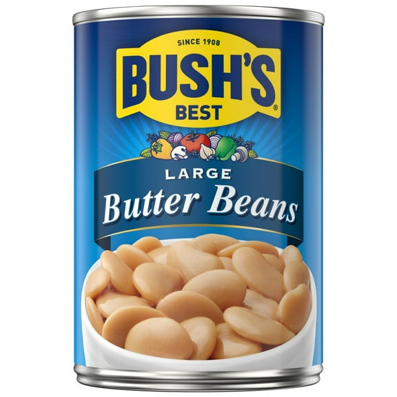 Pack of 4 Bush's Best Large Butter Beans - 16 oz - Package may vary