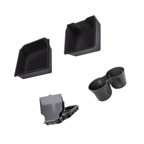 Pack of 4 Car Center Console Addons Including Storage Space Two Drink Possessors and Armrest Storage Box for Vehicle Organization
