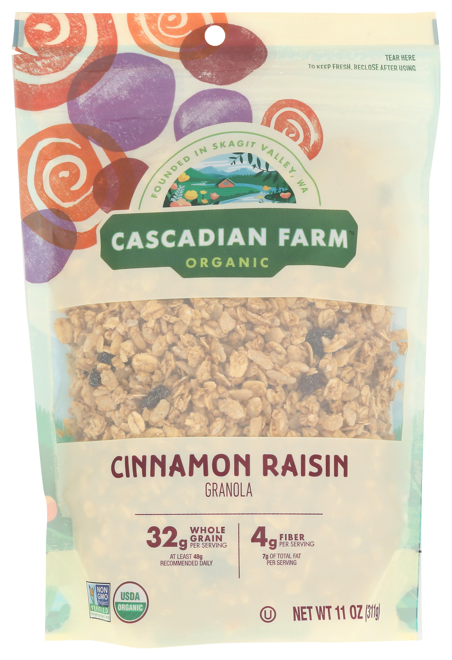 Alter Eco Organic Cinnamon Raisin Granola - 8oz Bags (Pack Of 6), No Artificial Sweeteners