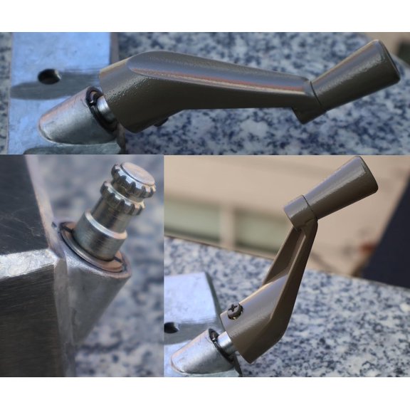 Pack of 4 Casement Window Crank Handles, Fits 3/8 Inch Spline Sockets, -Degree Smooth Operation, Zinc Alloy, Color