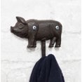 thumbnail image 1 of Pack of 4 Cast Iron Western Vintage Rustic Bacon Pig Wall Coat Hooks Hangers, 1 of 6