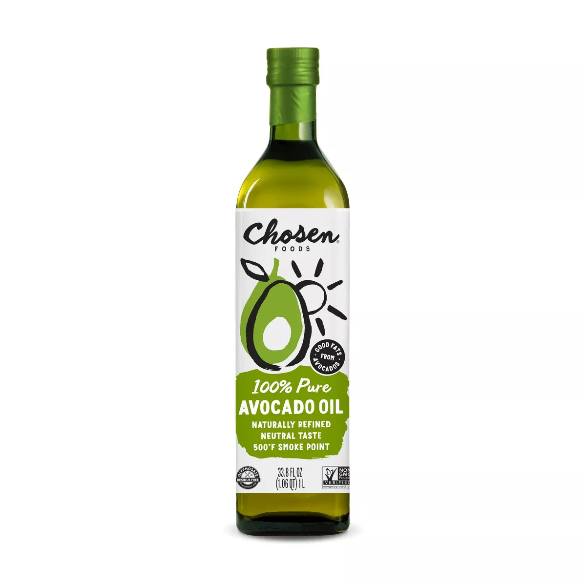 (Pack of 4), Chosen Foods 100% Pure Avocado Oil , 33.8 floz