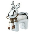 thumbnail image 1 of Pack of 4 Chrome Ceramic Rudy the Reindeer Table Top Christmas Decorations 6", 1 of 1