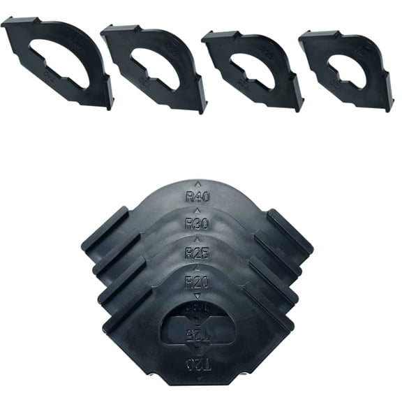 Pack of 4 Corner Radius Templates Tool for Multipurpose Woodworking Applications
