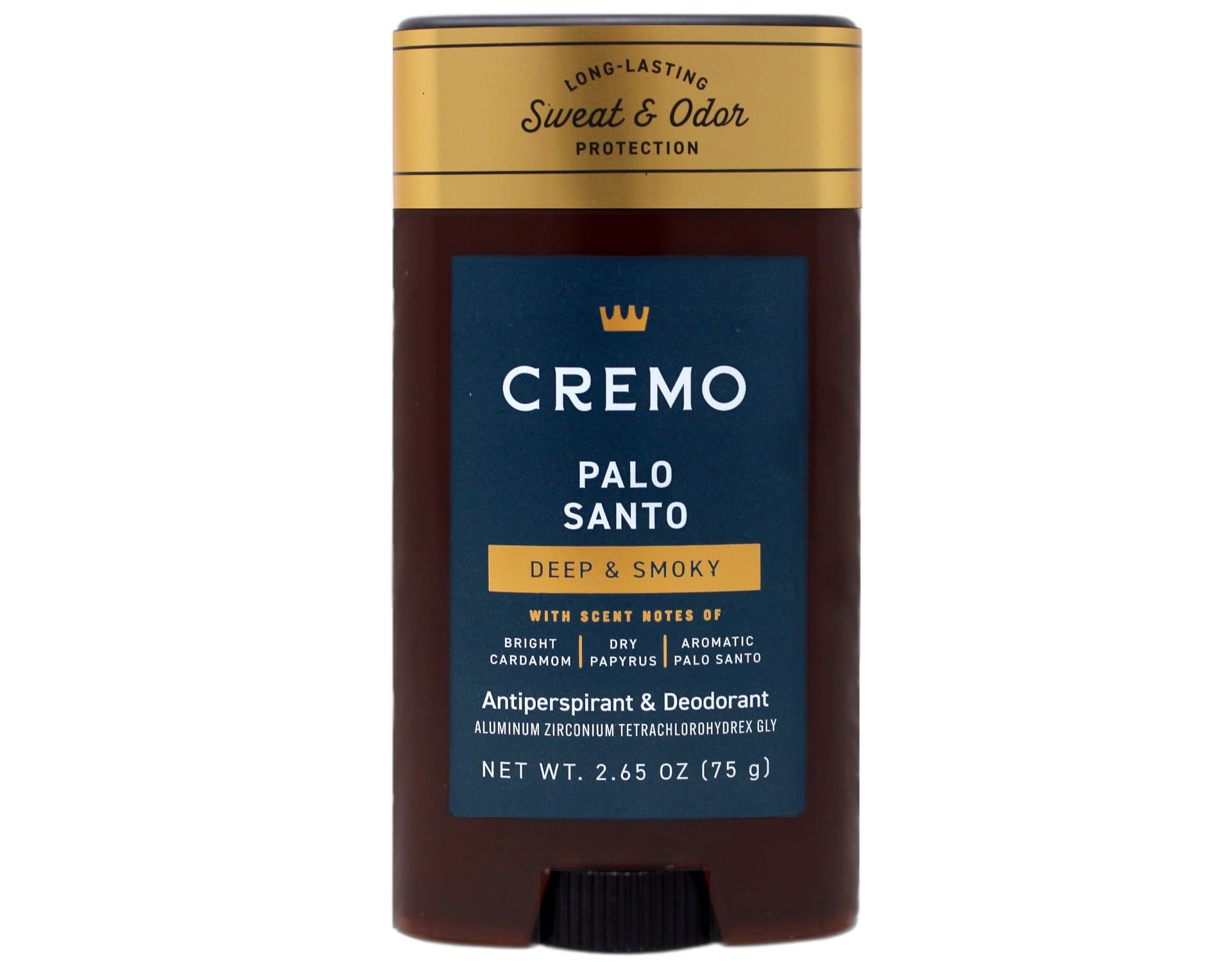 Cremo Palo Santo Antiperspirant & Deodorant for Men, 48-hour Sweat and Odor Protection, 2.65oz - 4 Pack