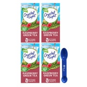 Pack of 4 Crystal Light Raspberry Green Tea Sugar Free Drink Mix, 5 ct Pitcher Packets 2in1 Miras Trademark Measuring Spoon Included