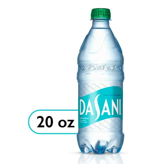 Pack of 4 Dasani Purified Water Bottle, 20 fl oz (packaging may vary)