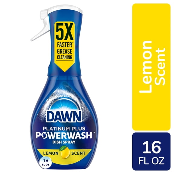 Pack of 4 Dawn Platinum Powerwash Starter Kit Lemon Scent Spray Dish Soap, 16 fl oz (packaging may vary)