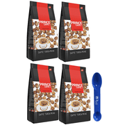Pack of 4 Devolli Prince Caffe Turkish Coffee 500g 17.6oz 2in1 Miras Trademark Measuring Spoon Included