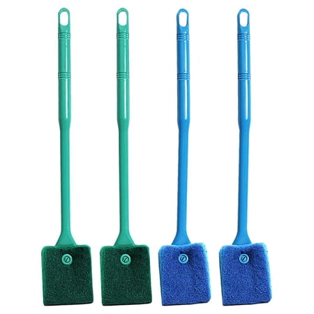 Pack-of-4 Double-side Sponge Brush Cleaner Cleaning Tools Scrapper Scrubber For Fish Tank Aquarium