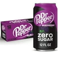 thumbnail image 1 of (Pack of 4) Dr Pepper Blackberry Zero Sugar Soda Pop, 12 fl oz, 12 Pack Cans, 1 of 1