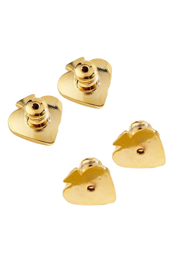 Pack of 4 Earring Backs Ear Jewelry Replacement Heart Shaped Earring Plugs Earrings Part Suitable for Daily Party Use