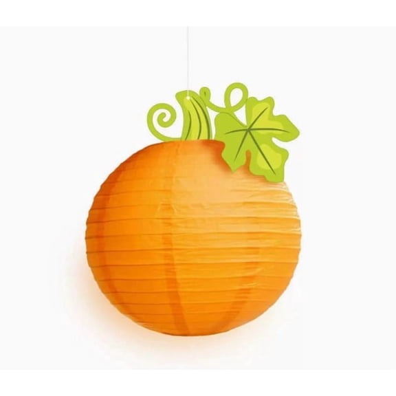 Pack of 4 Eco-Friendly Pumpkin Paper Lanterns for Autumn Decorations