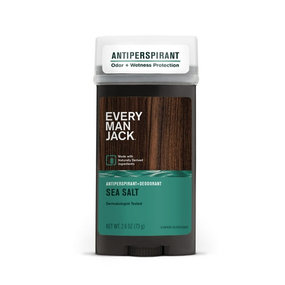 Pack of 4 Every Man Jack Antiperspirant + Deodorant - Sea Salt - 2.6 oz - Package may vary