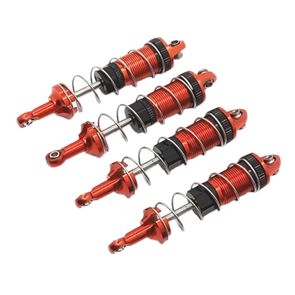 Pack of 4 Filled Front & Rear Shock Absorber for MN 1/12 RC crawler Short Course Truck Car Vehicle Model Replacement Parts Accs 74mm red