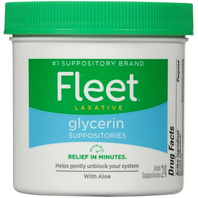Pack of 4 Fleet Laxative Glycerin Suppositories - 24 ct - Package may vary