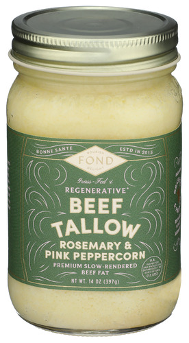 (Pack of 4) Fond Beef Bone Broth with Tallow, Rosemary, Peppercorn 14 oz