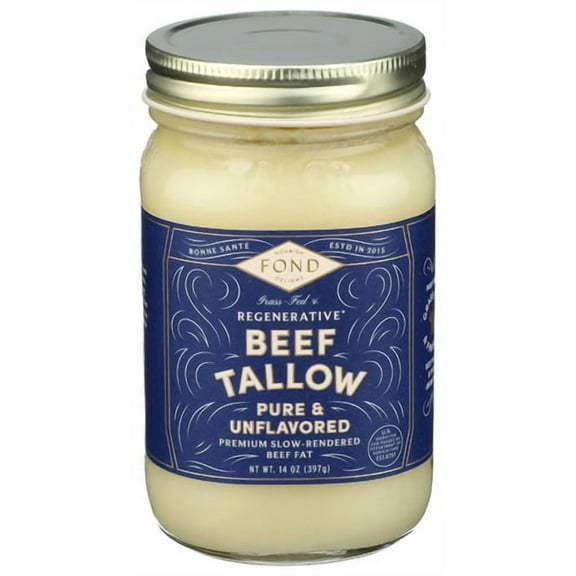Pack of 4 Fond Bone Broth Beef Tallow Pure Unflavored 14 oz