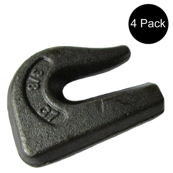 Pack of 4 G70 3/8" Weld On Chain Grab Hooks Loader Bucket Flatbed Trailer Tow Tie Down