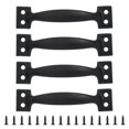 thumbnail image 1 of Pack of 4 Gate Handles Bows-Shaped Garage Door Handle Metal Pulls for Wardrobes Cupboards and Fences Furniture Knob, 1 of 21