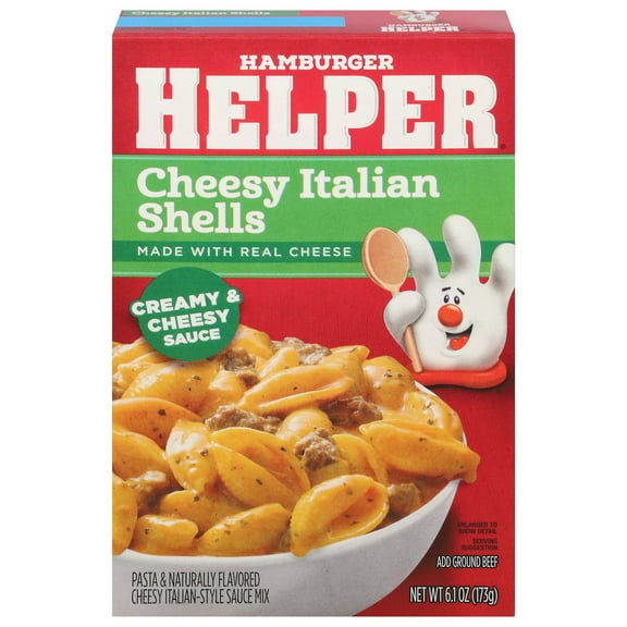 Pack of 4 Hamburger Helper Cheesy Italian Shells - 6.1 oz - Package may vary