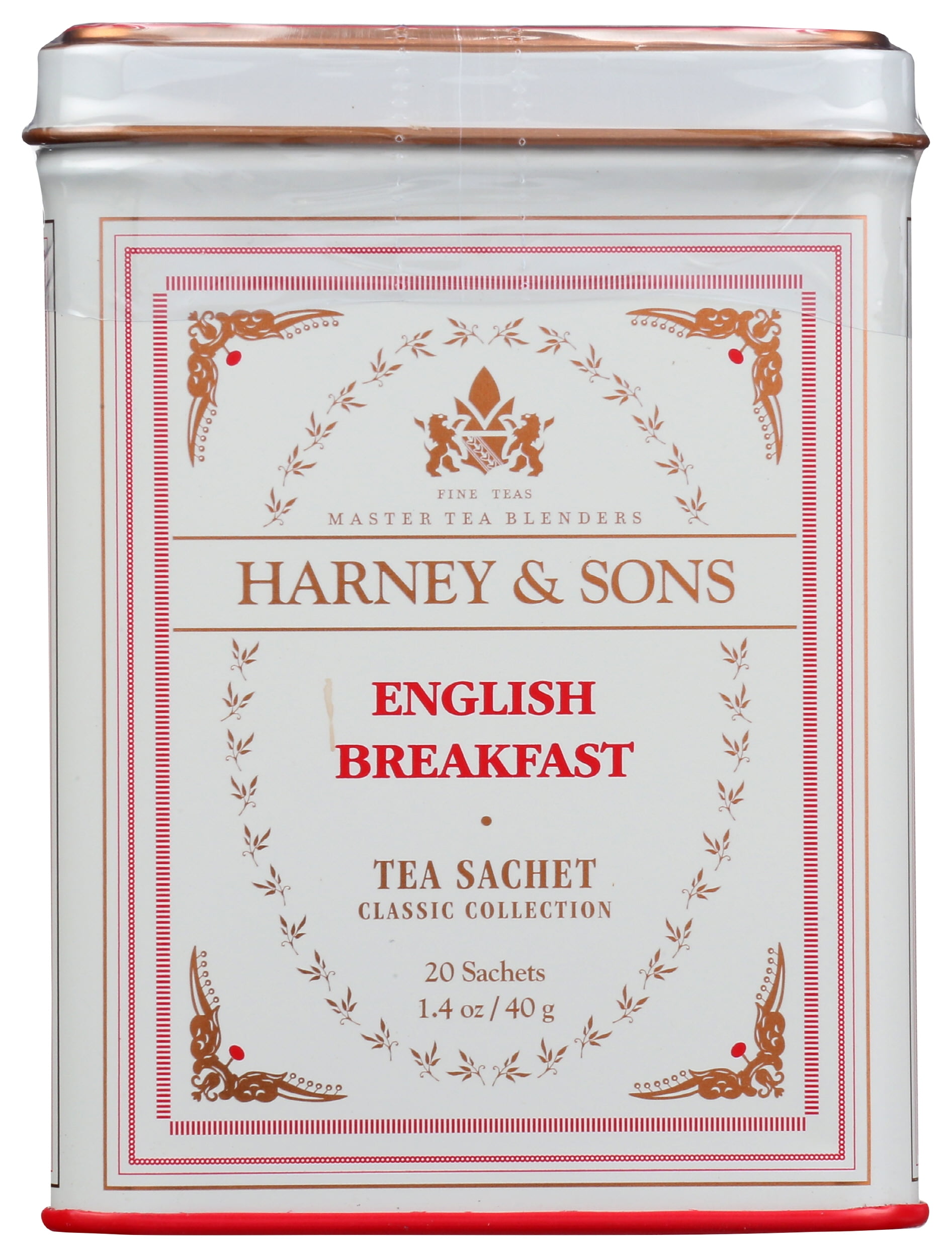(Pack of 4), Harney & Sons English Breakfast Tea - 20 Sachet, 1.4 oz