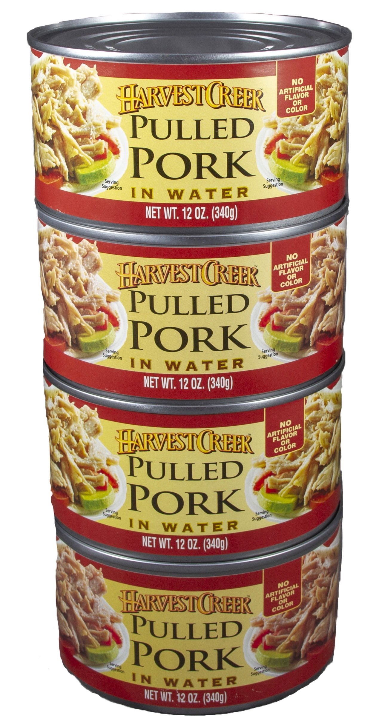 [Pack of 4] Harvest Creek Pulled Pork In Water, 12 oz (340 g)