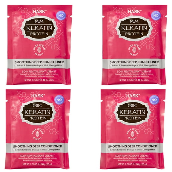 Pack of (4) Hask Keratin Protein Deep Conditioning Hair Treatment 1.75 oz