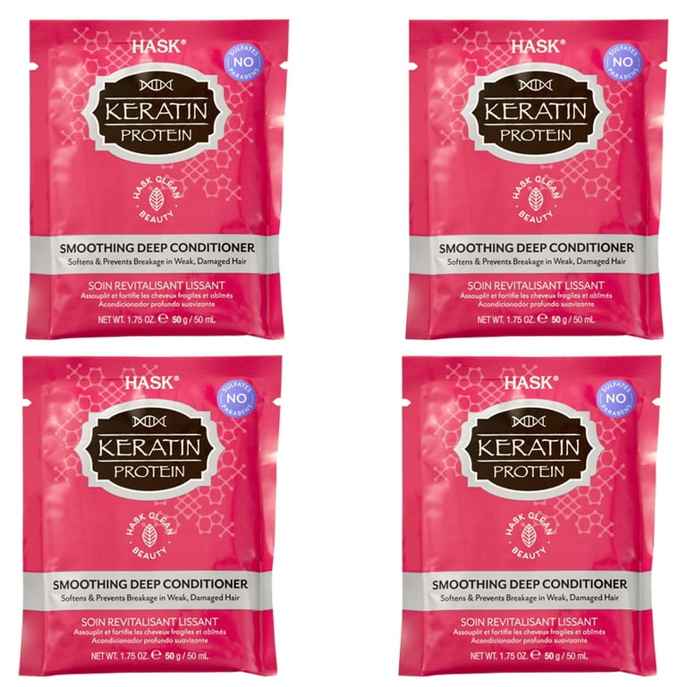 Pack of 4 Hask Keratin Protein Deep Conditioning Hair Treatment 1.75 oz