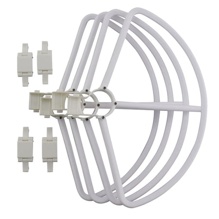 Pack of 4 Helicopter Protective Circle Cage for Zino H117S White