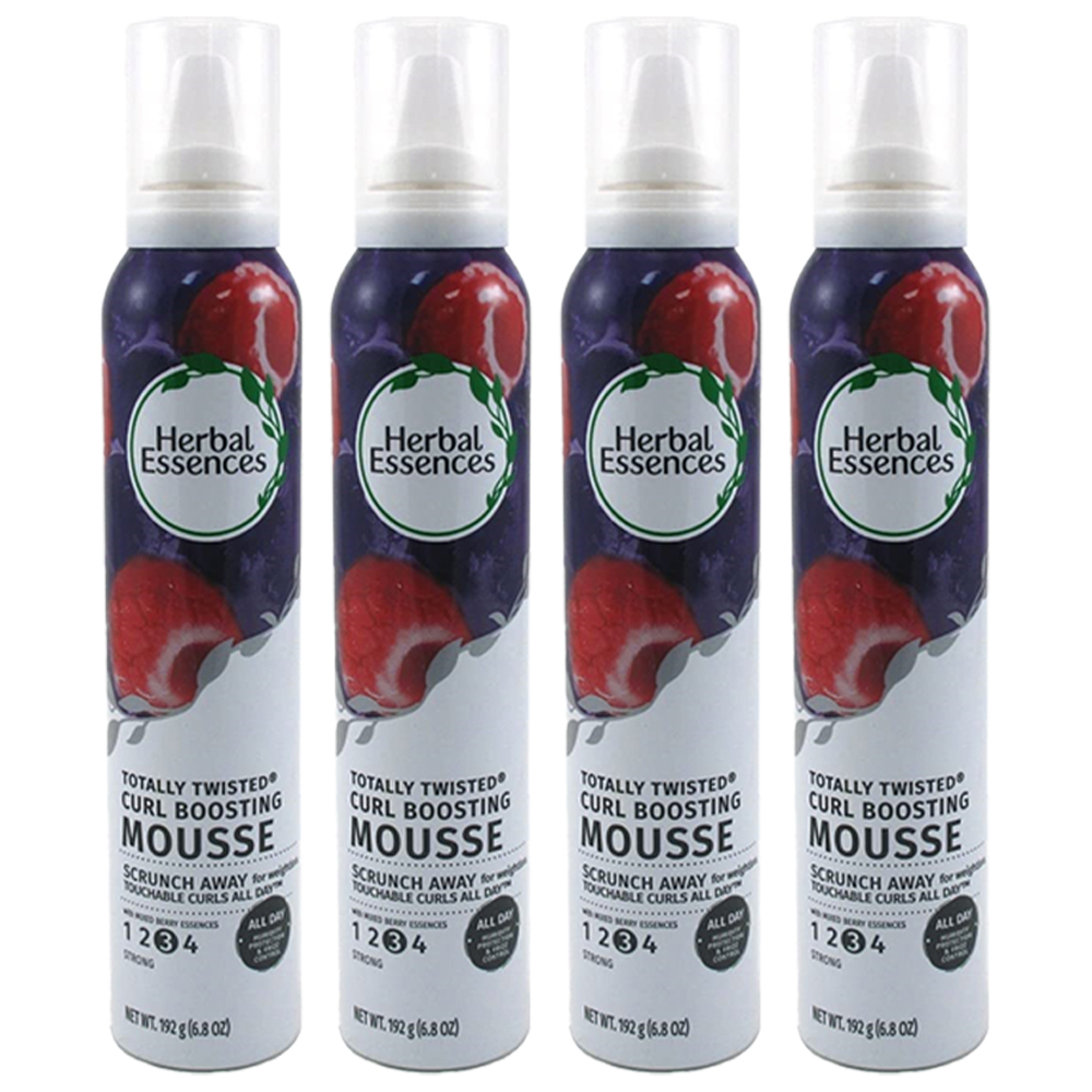 Pack of (4) Herbal Essences CurlBoosting Mousse, Frizz Control, 6.8 oz