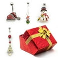 thumbnail image 1 of Pack of 4 Holiday Belly Button Rings with Gift Box #6, 1 of 10