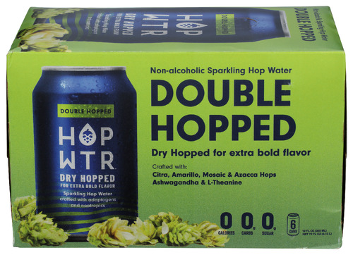 (Pack of 4) Hop Water Sparkling Double Hopped 6 Pack 72 Fo