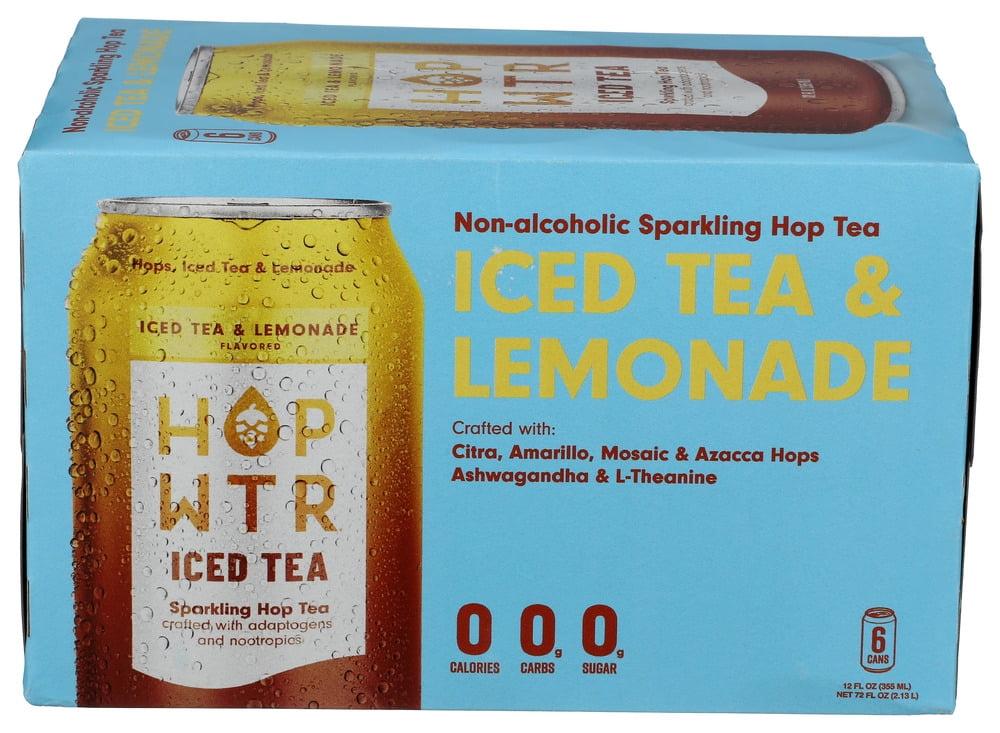(Pack of 4) Hop Water Tea Iced Tea & Lemonade 6 Pack 72 Fo - Walmart.com