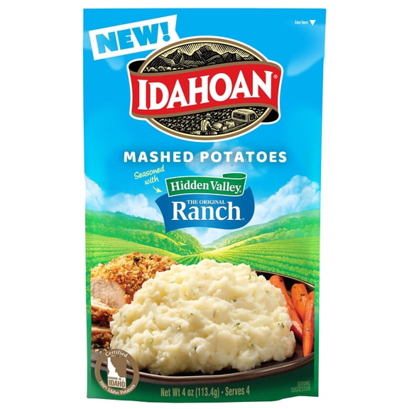 Pack of 4 Idahoan Hidden Valley Ranch Mashed Potatoes - 4 oz - Package may vary