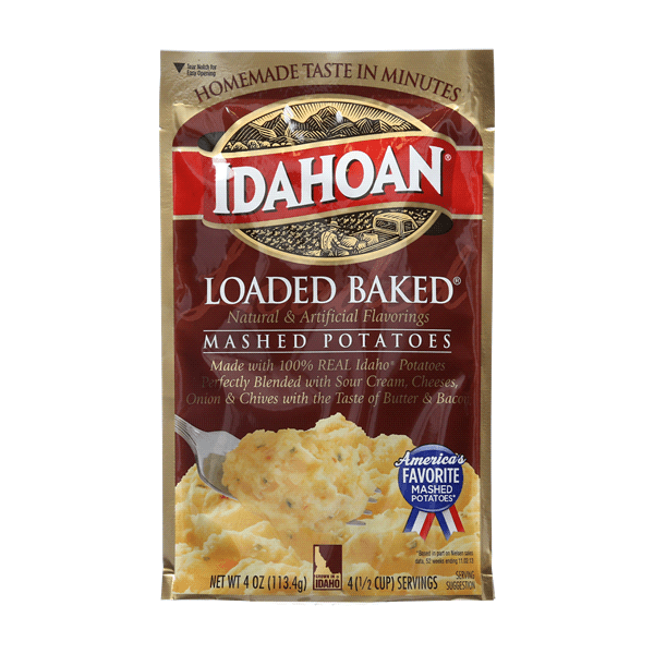 Pack of 4 Idahoan Loaded Baked Mashed Potatoes 4 oz