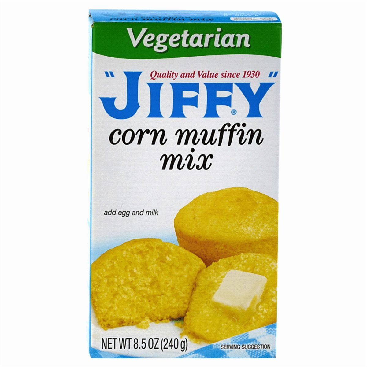 Pack of 4 JIFFY Vegetarian Corn Muffin Mix, 8.5 oz