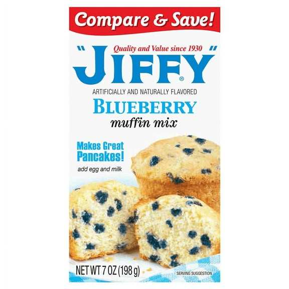 Pack of 4 Jiffy Blueberry Muffin Mix, 7 oz