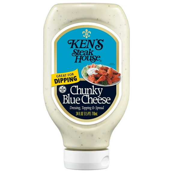Pack of 4 Ken's Steak House Chunky Blue Cheese Dressing - 24 oz - Package may vary