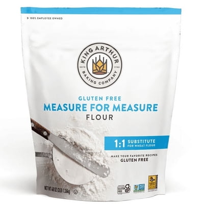 (4 pack) (4 pack) King Arthur Baking Company Non-GMO Project Verified, Certified Gluten-Free Measure for Measure Flour, 3 lb Bag