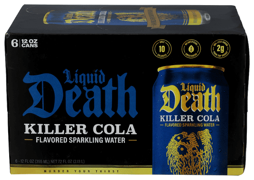 (Pack of 4) Liquid Death Sparkling Killer Cola Water 6-Pack 72 Fo