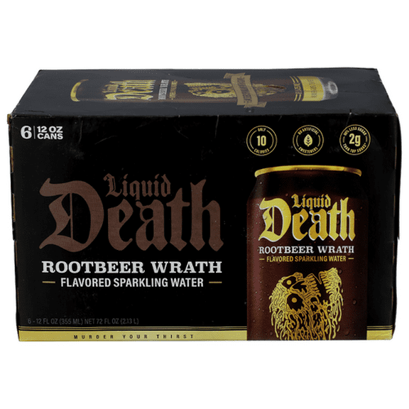 (Pack of 4) Liquid Death Water Sport Brutal Wrath 6-Pack 72 Fo