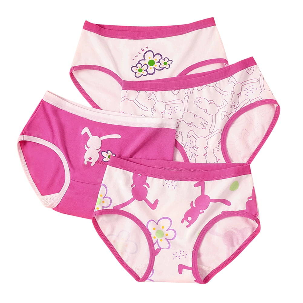 Ketyyh-chn99 Kids Underwear Girls Girls' Seamless Brief Underwear Girls  Kids Toddler Briefs Super Soft Cotton Underwear Panties (4 Pack) Green,7-8  Years 