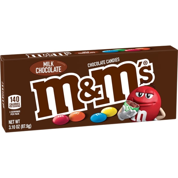 M&M's Milk Chocolate Candy Theater Box - 3.1 oz Box-Pack of 4