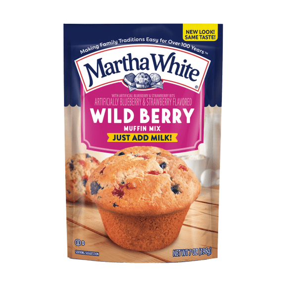 Pack of 4 Martha White Wildberry Muffin Mix, 7 oz